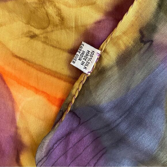 Silk Scarf Lot 3 Three Scarves Vintage - Picture 9 of 11